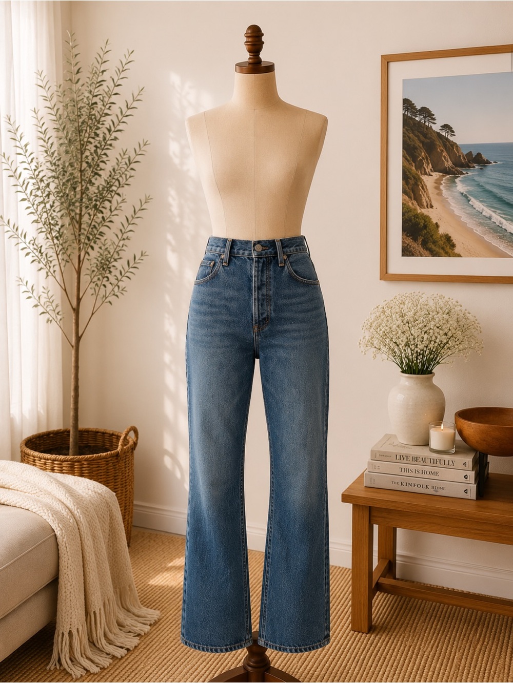 AGOLDE 90s Pinch Waist High Rise Straight Leg Jeans Size 30 Button Fly